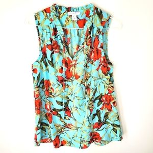 Carolina Belle Sleeveless Floral Blouse